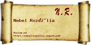 Nebel Rozália névjegykártya